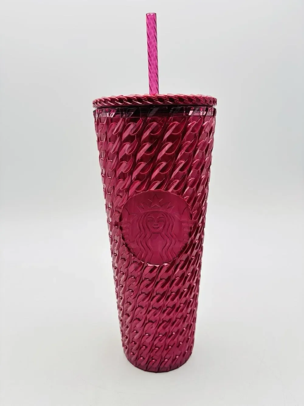Starbucks 2024 Holiday Limited Edition Red Chain Cold Cup Tumbler 24oz NEW w/Tag